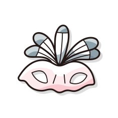 birthday mask doodle N4