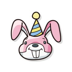 birthday rabbit doodle