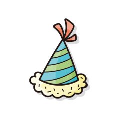 birthday hat doodle N3