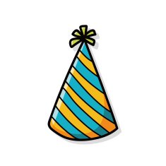 birthday hat doodle N4