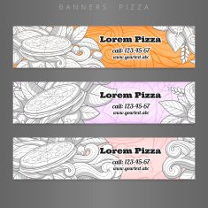 Banner advertisement pizza design vector illustration
