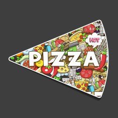 Pizza hand-drawing title design vector illustration N8