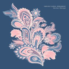 Beautiful Indian floral mandala ornament N10