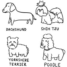 vector set of dogs N6