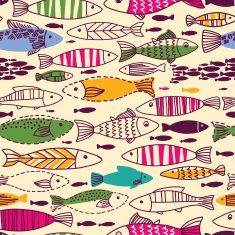 Underwater pattern with fishe N2
