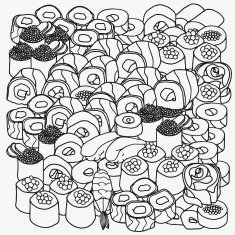 Japanese set sushi rolls