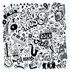 Music Background Hand drawing Doodle