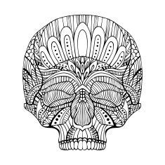 human skull doodle