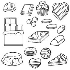vector set of chocolate