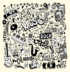 Music Background Hand drawing Doodle N3