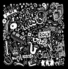 Music Background Hand drawing Doodle N4