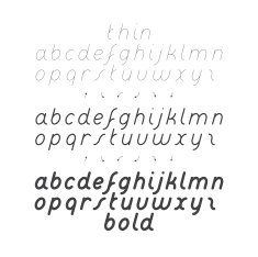 Cursive Small Case Font