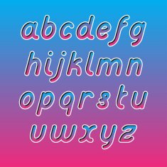 Rounded Line Font