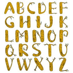 Hand drawn alphabet Sketch letters N3