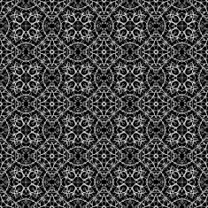 Doodle seamless pattern in black and white N5