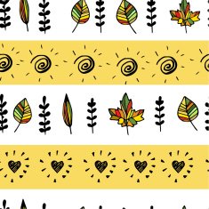 Autumn pattern with leaves N2