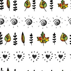 Autumn pattern with leaves N3