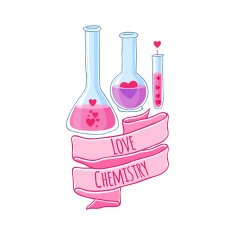 Love potion beautiful bottles with hearts and ribbon