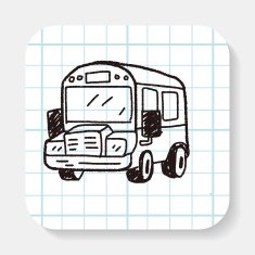 bus doodle drawing N2