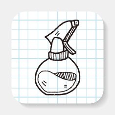 cleaner bottle doodle