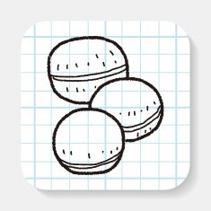 macaron doodle