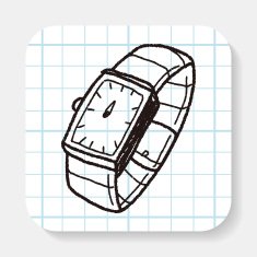 watch doodle drawing