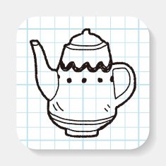 Teapot doodle drawing