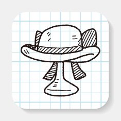 woman hat doodle