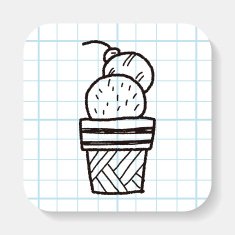 ice cream doodle drawing N3