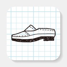doodle leather shoe