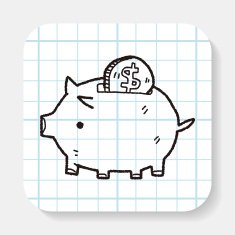 doodle pig money bank N2