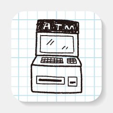 ATM doodle drawing