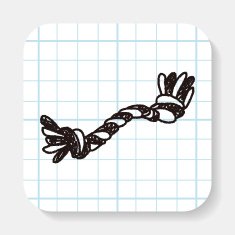 doodle dog rope bone