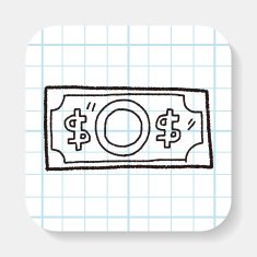 money doodle drawing N3