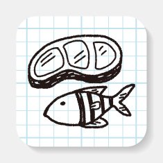 doodle fish meat