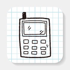 cell phone message doodle drawing