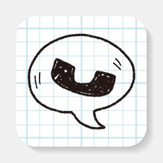 cell phone message doodle drawing N2