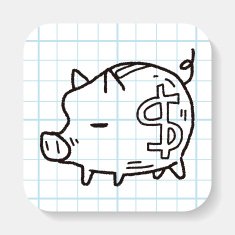 doodle pig money bank N3