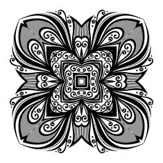 Vector Beautiful Deco Black Square N9