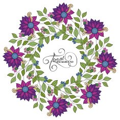 Vector Colored Floral Background N13