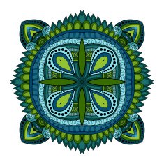 Vector Beautiful Deco Colored Contour Square