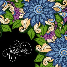 Vector Colored Floral Background N18