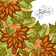 Vector Colored Floral Background N19
