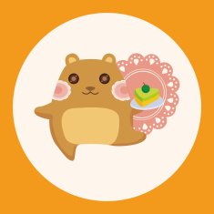 animal squirrel having afternoon tea theme elements N2