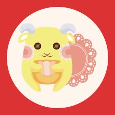 animal goat having afternoon tea theme elements
