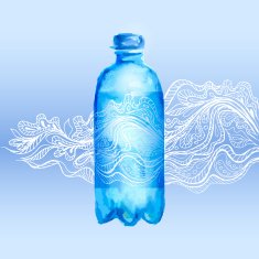 Transparent bottle of water N2