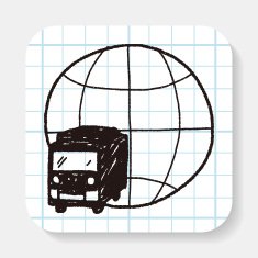 truck shipping doodle