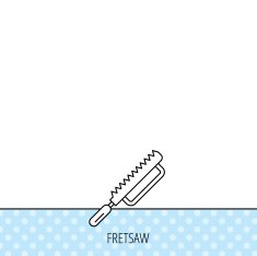 Fretsaw icon Carpenter work tool sign N10
