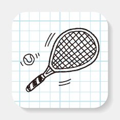 Doodle Tennis racket