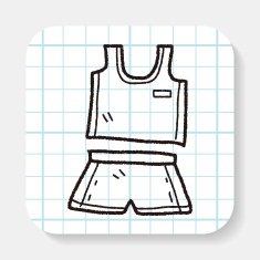 sport clothes doodle
